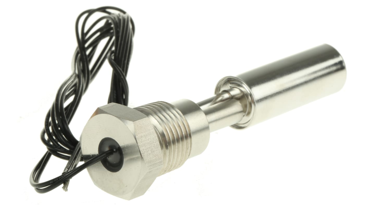 Sensata Cynergy3 SSF212 Series Horizontal Stainless Steel Float Switch, Float, 1m Cable, NO/NC, 300V ac Max, 300V dc Max