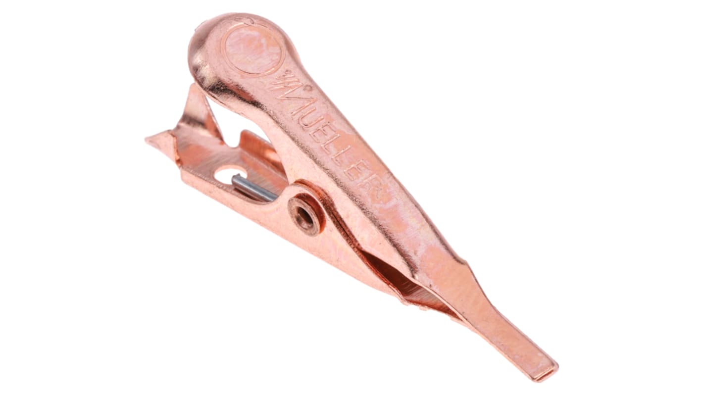 Mueller Electric Crocodile Clip, Copper Contact, 5A