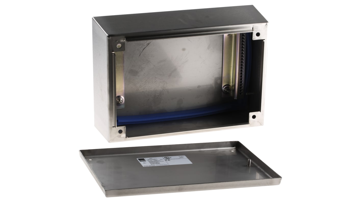 Rittal HD Series Stainless Steel Terminal Box, IP66, IP69K, 300 mm x 200 mm x 120mm