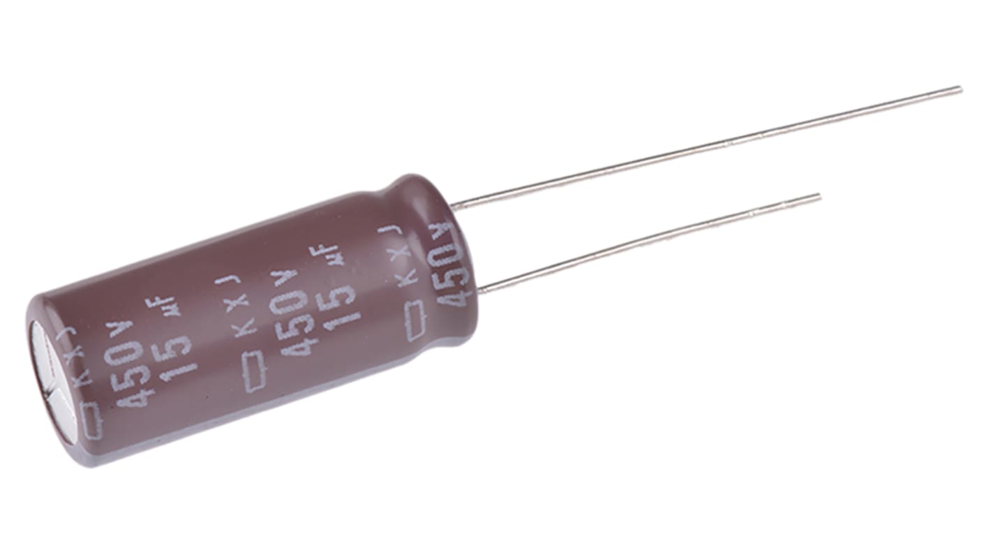 CHEMI-CON 15μF Aluminium Electrolytic Capacitor 450V dc, Radial, Through Hole - EKXJ451ELL150MJ25S