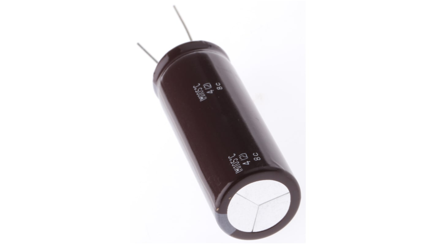 CHEMI-CON KXJ, THT Aluminium-Elektrolyt Kondensator 150μF ±20% / 450V dc, Ø 18mm x 50mm, bis 105°C