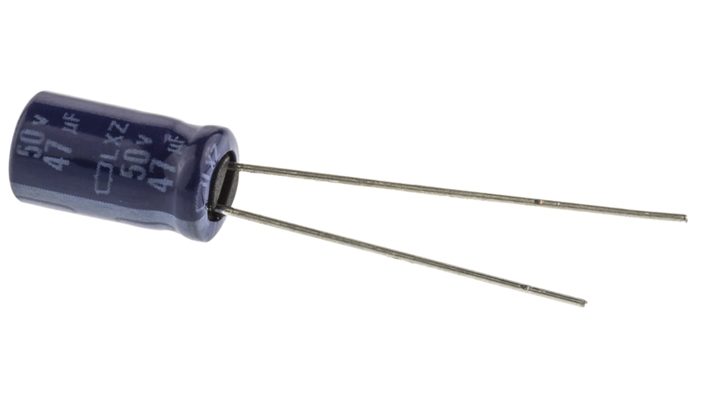 CHEMI-CON 47μF Aluminium Electrolytic Capacitor 50V dc, Radial, Through Hole - ELXZ500ELL470MFB5D