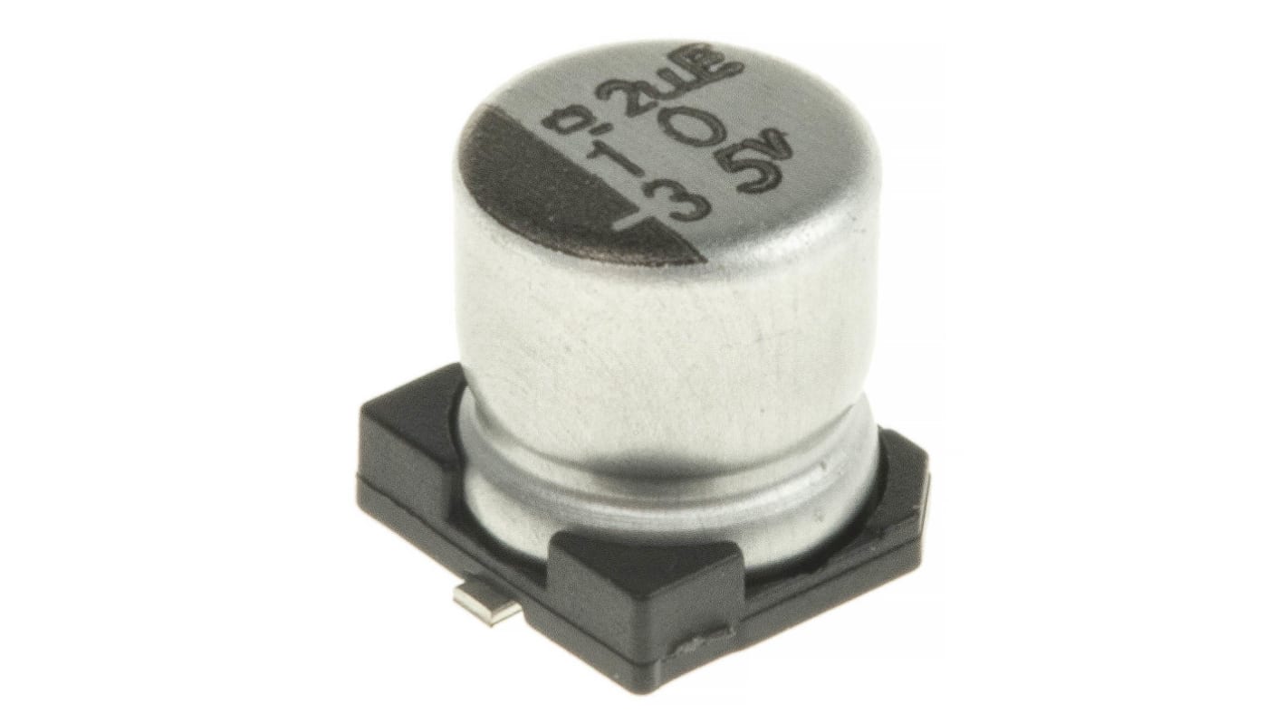 CHEMI-CON MVE, SMD Aluminium-Elektrolyt Kondensator 10μF ±20% / 35V dc, Ø 5mm x 5.2mm, bis 105°C