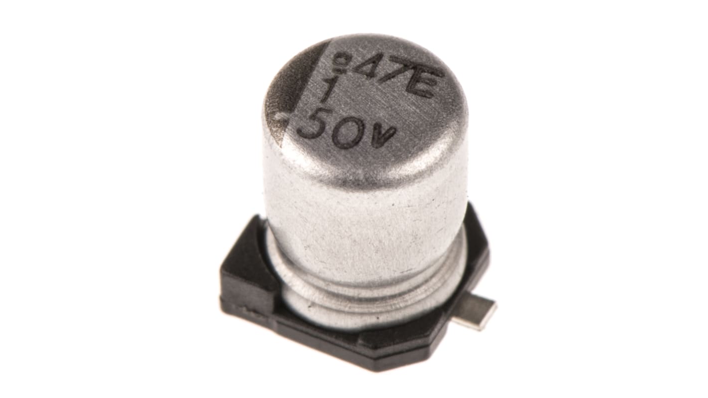 CHEMI-CON 1μF Aluminium Electrolytic Capacitor 50V dc, Surface Mount - EMVE500ADA1R0MD55G