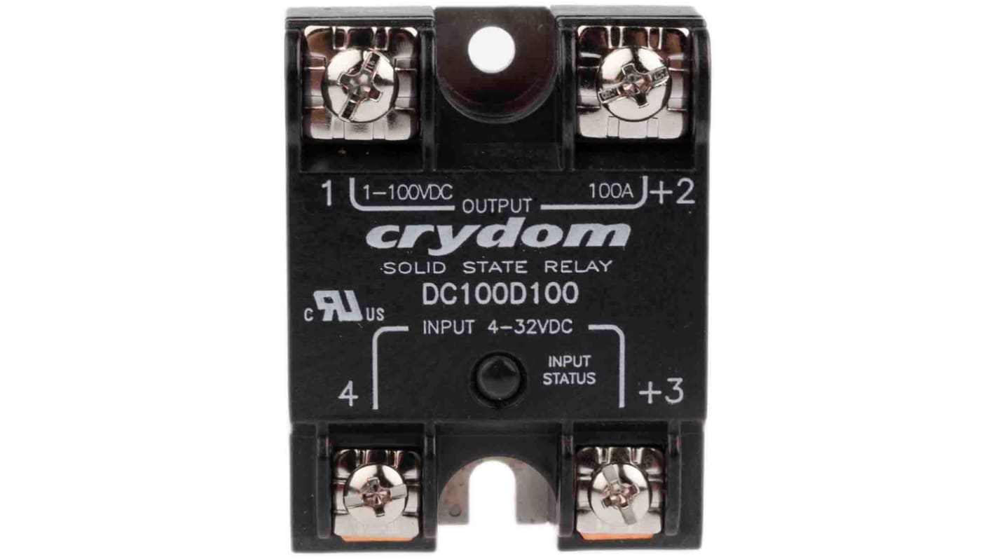 Sensata / Crydom Solid State Relay, 100 A Load, Surface Mount, 72 V dc Load, 32 V dc Control