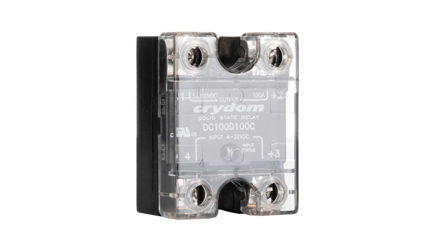 Sensata Crydom DC Series Solid State Relay, 100 A Load, Surface Mount, 72 V dc Load, 32 V dc Control