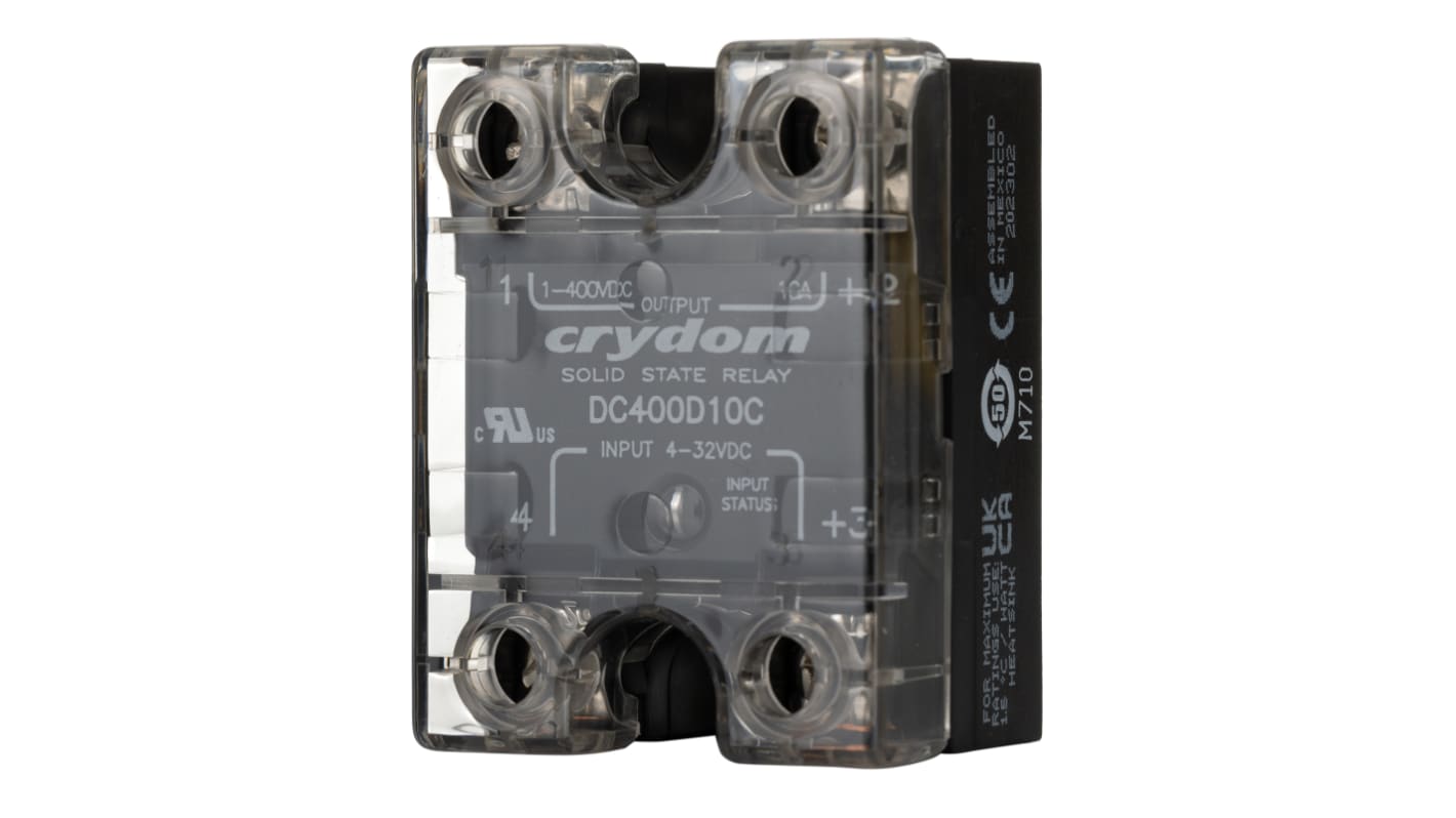 Sensata / Crydom PowerPlus DC Series Solid State Relay, 10 A Load, Panel Mount, 300 V dc Load, 32 V dc Control