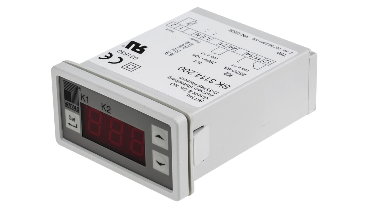 Rittal SK Changeover Enclosure Thermostat, 24 V dc, 230 V ac, +5 → +55 °C