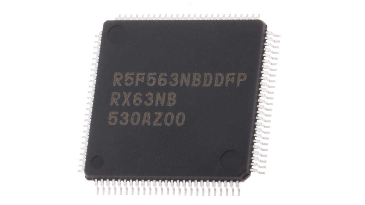 Microcontrolador Renesas Electronics R5F563NBDDFP#V0, núcleo RX de 32bit, RAM 128 kB, 100MHZ, LFQFP de 100 pines