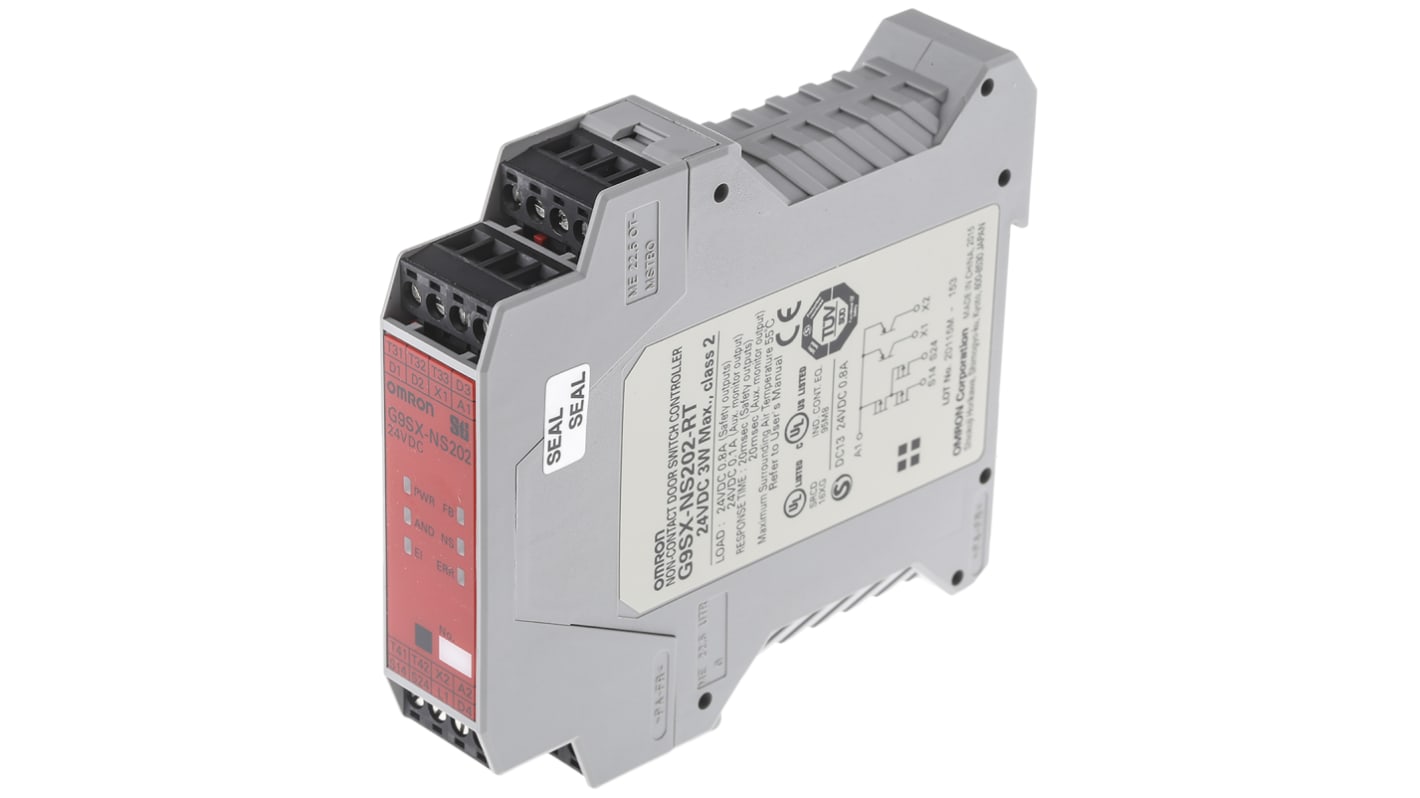 Relais de sécurité Omron G9SX-NS, 24V c.c.