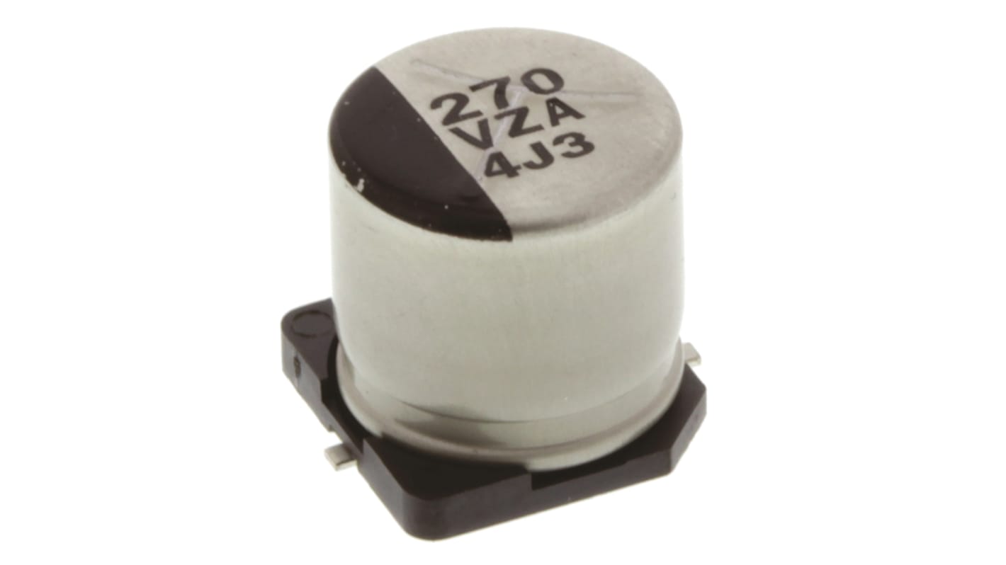 Panasonic 270μF Surface Mount Polymer Capacitor, 35V dc