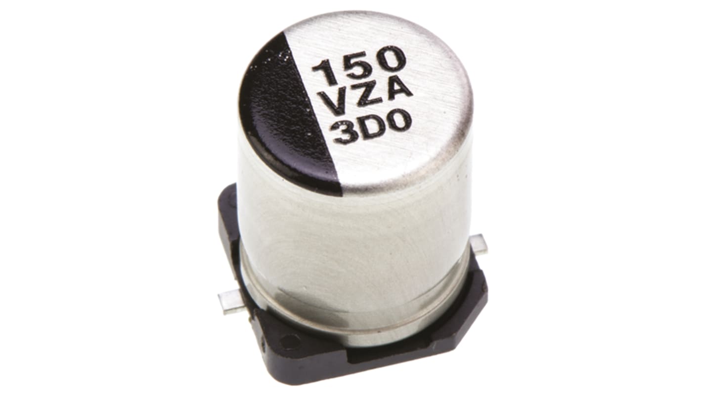 Panasonic 150μF Surface Mount Polymer Capacitor, 35V dc