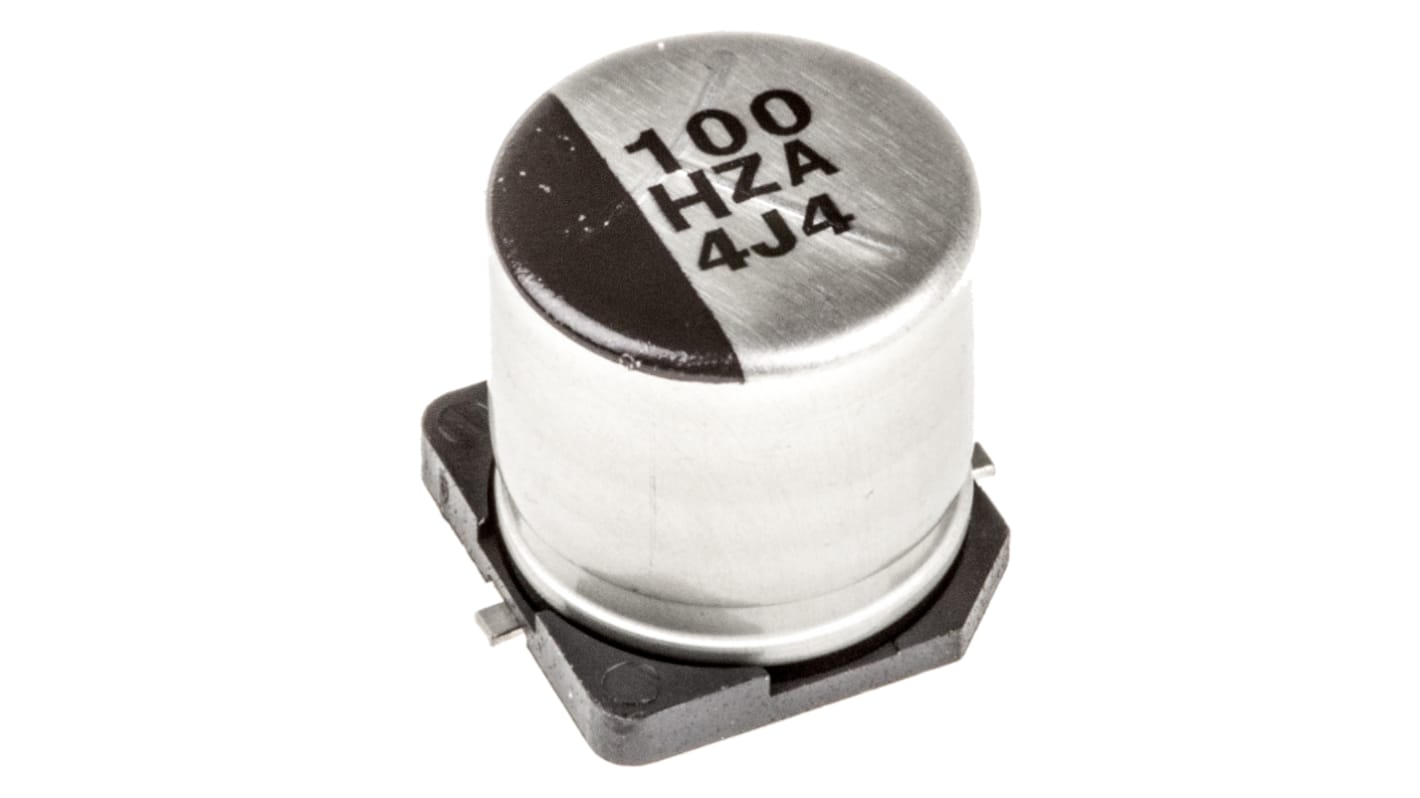 Kondensator 100μF ±20% 50V dc SMD 28mΩ Panasonic