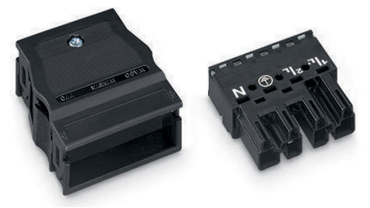 Wago 770 Series Distribution Block, 4-Pole, Male, 8-Way, 25A