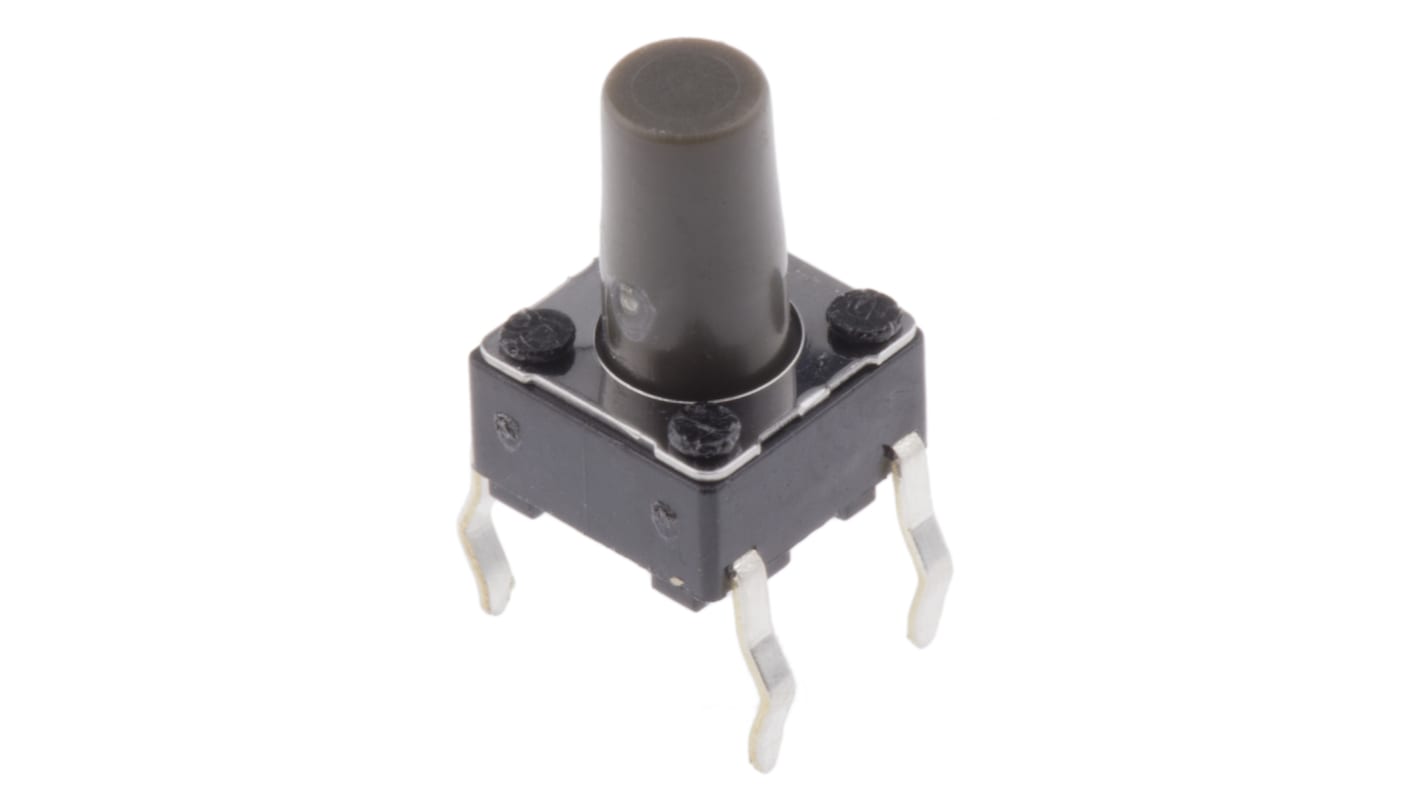 Grey Stem Tactile Switch, SPST 50 mA @ 12 V dc 9.5mm Surface Mount