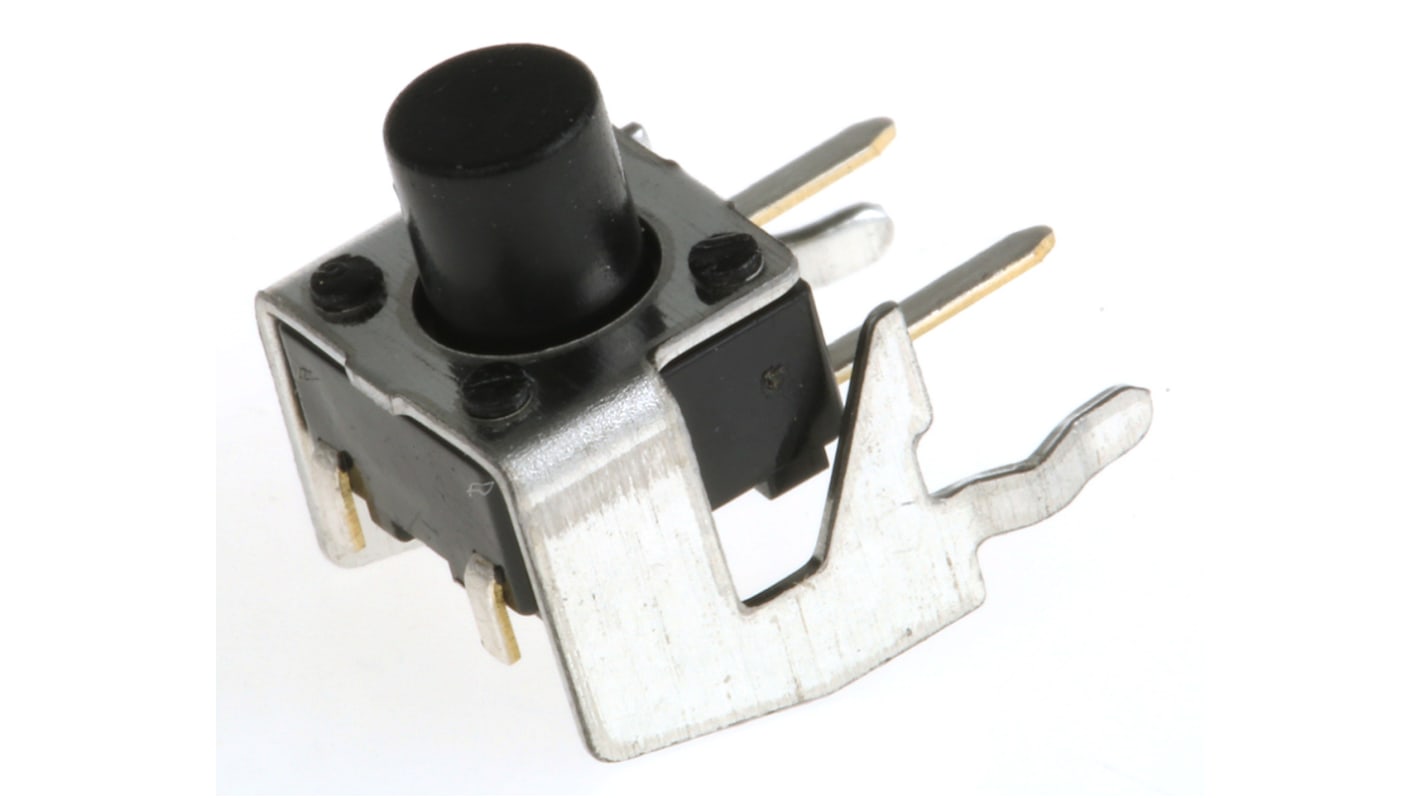 Black Stem Tactile Switch, SPST 50 mA @ 12 V dc 5.85mm Surface Mount