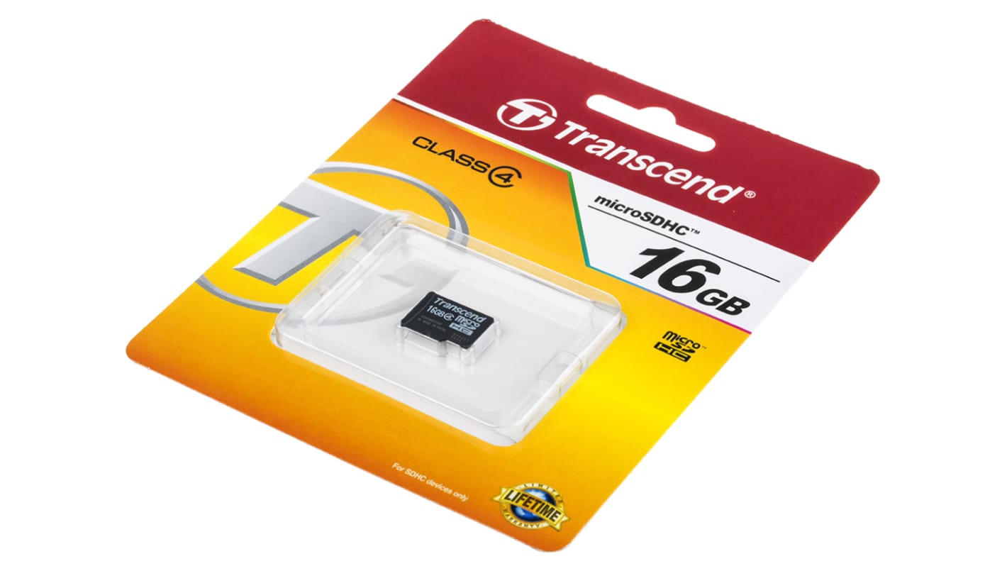 Transcend 16 GB MicroSDHC Micro SD Card, Class 4