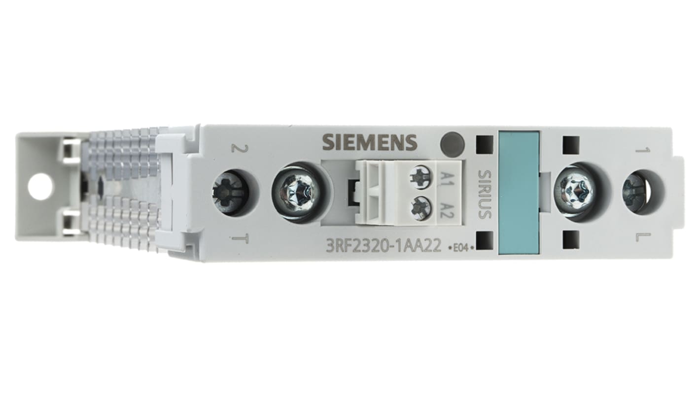 Siemens Halvlederrelæ, 1-polet ST, DIN-skinne-montering, Maks. 230 V ac, 20 A, Nulkors