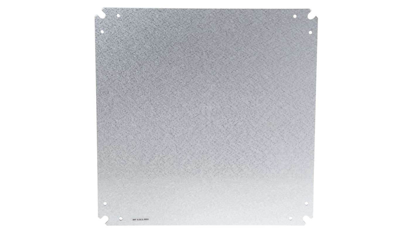 RS PRO Steel Mounting Plate, 348mm H, 348mm L for Use with 400 x 400 Enclosure