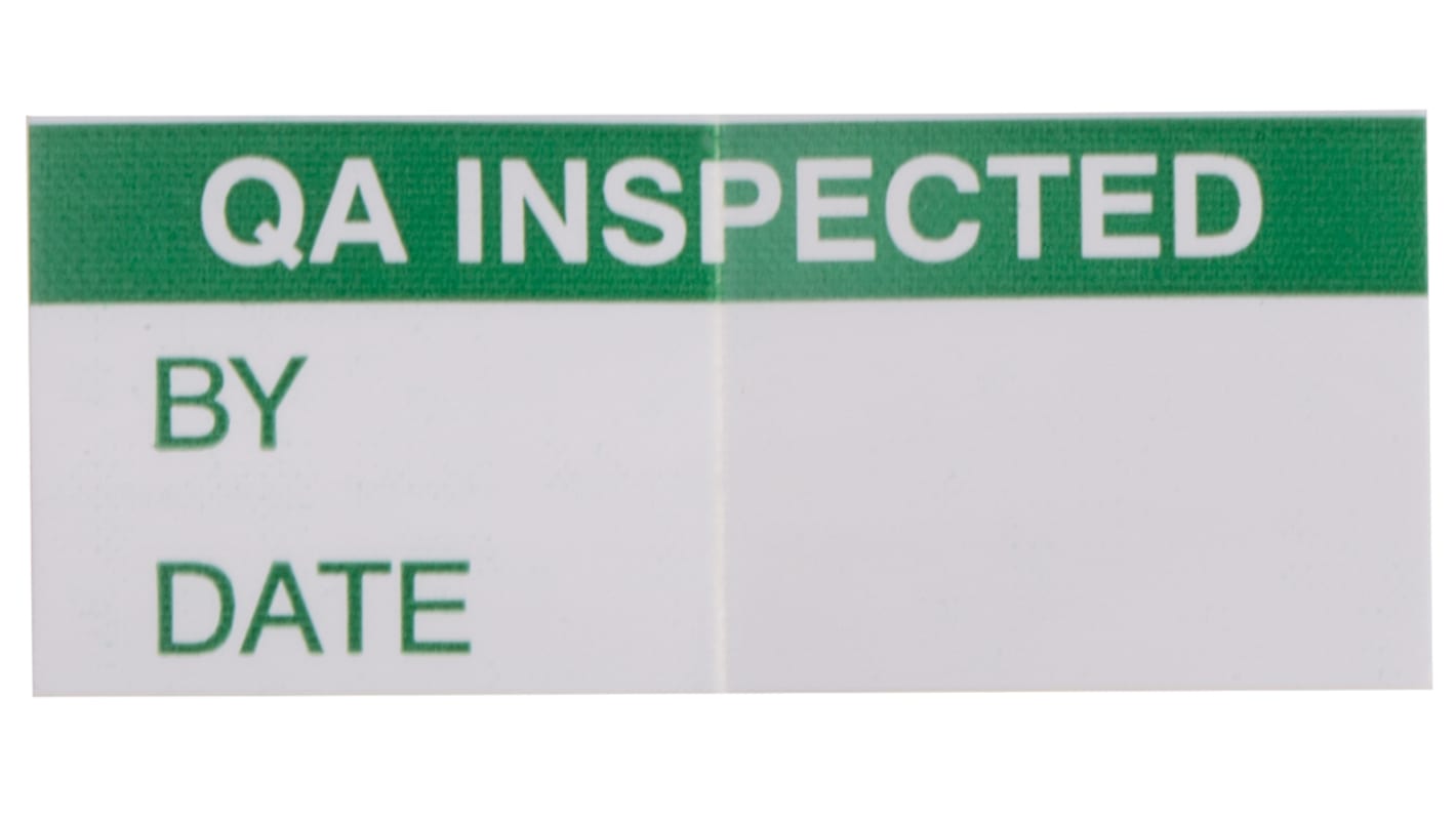 RS PRO Adhesive Pre-Printed Adhesive Label-QA Inspected-. Quantity: 140