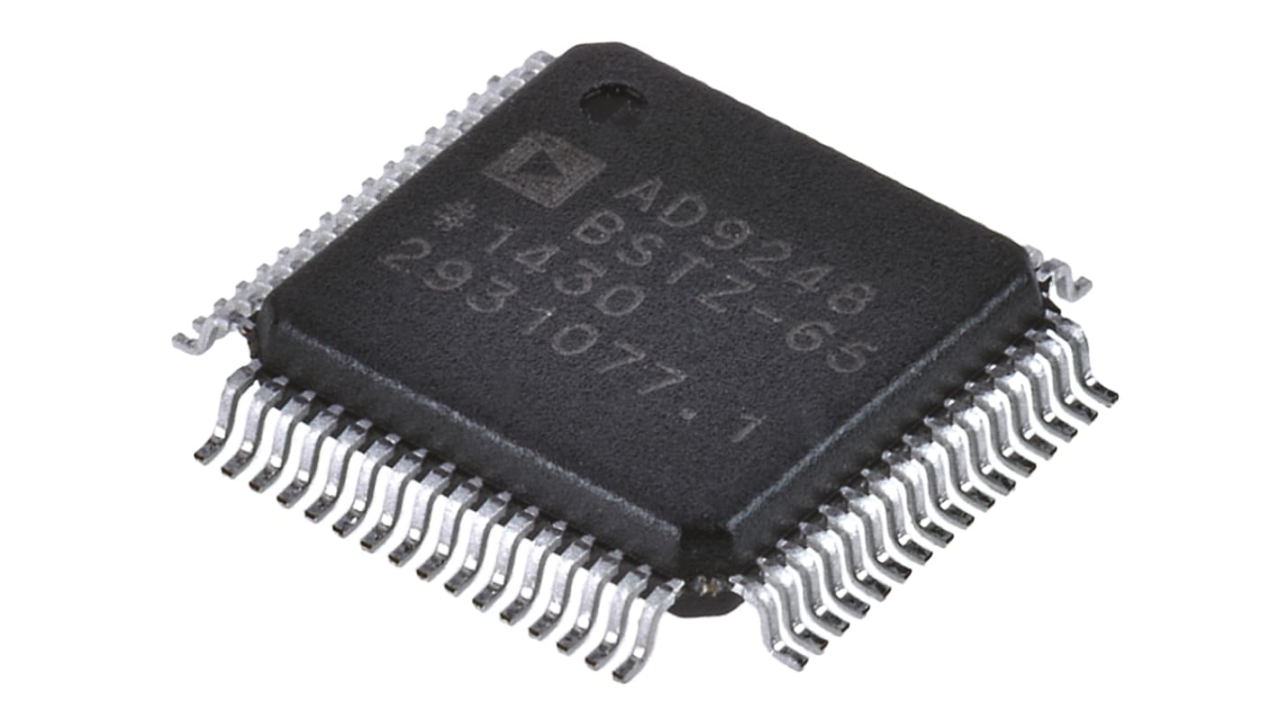 ADC, AD9248BSTZ-65, double, 14 bits bits, 65Msps, 64 broches, LQFP