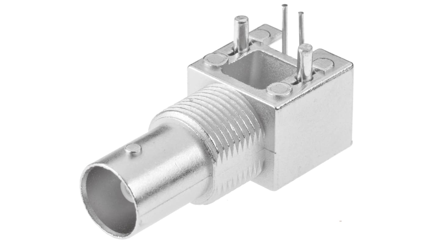 Conector coaxial Molex 73171-4340, Hembra, Ángulo de 90° , Impedancia 75Ω, Montaje en PCB, Terminación de Orificio
