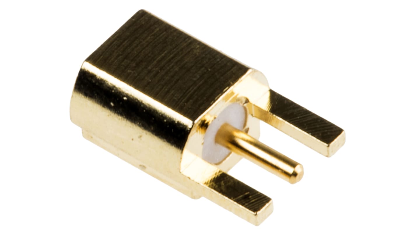 Molex MMCX Series, jack Edge Mount MMCX Connector, 50Ω, Solder Termination, Right Angle Body