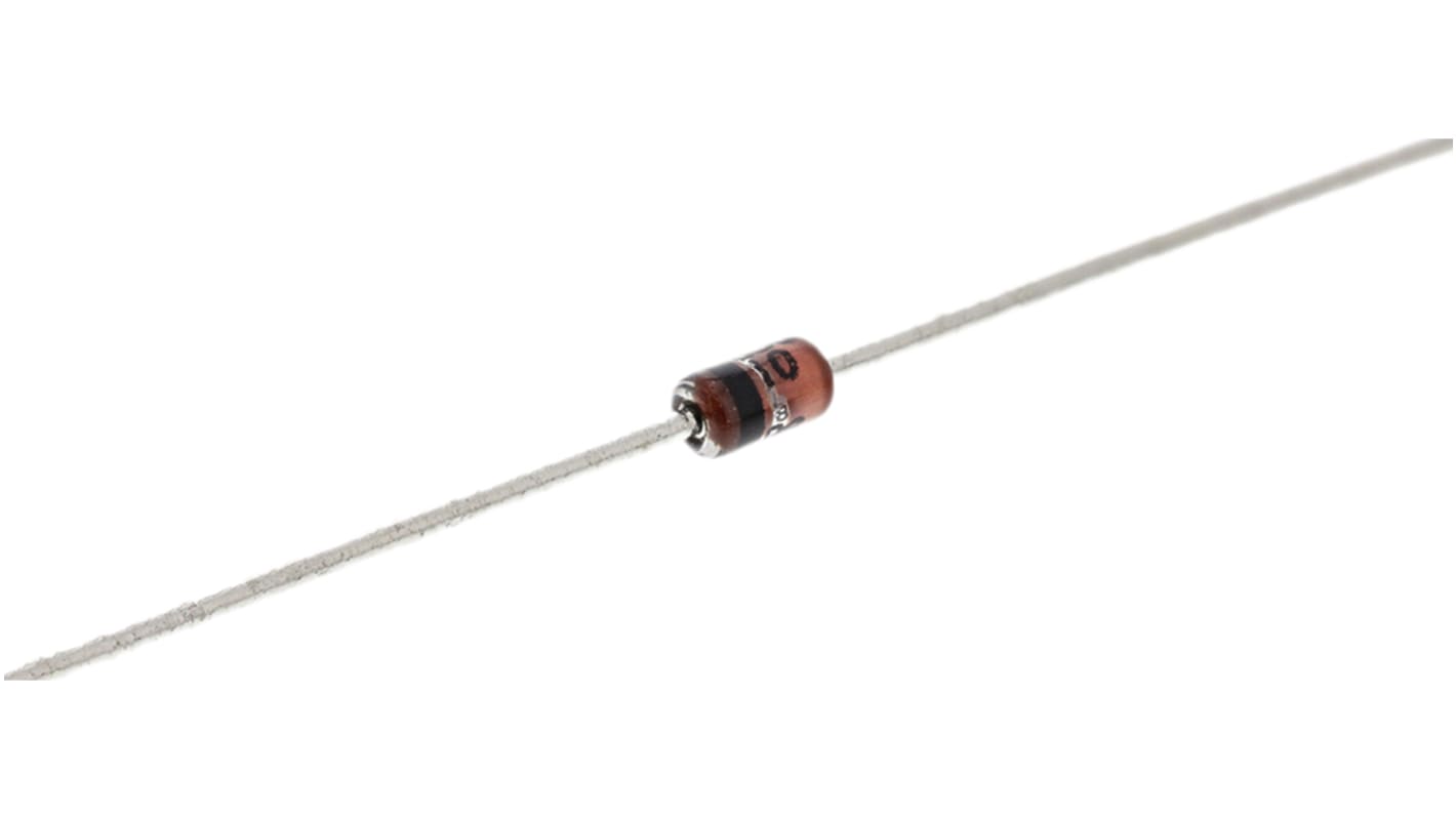 onsemi, 10V Zener Diode 5% 1 W Through Hole 2-Pin DO-41