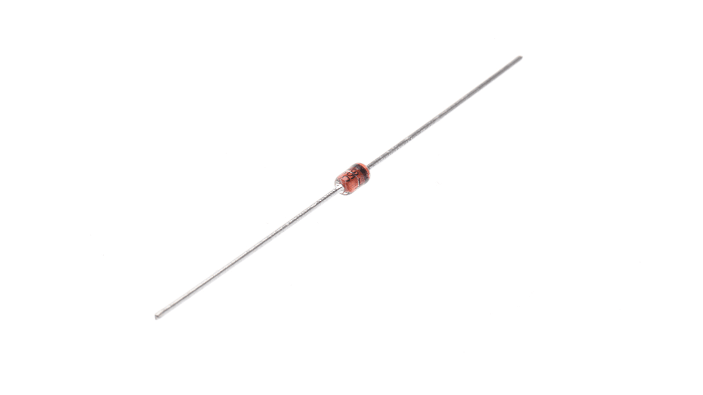 onsemi 2.72 (Dia.) x 5.2mm Simple BZX85C16 +200 °C 1 W 500nA 15Ω -65 °C Montaje en orificio pasante 16V 1 -65 →