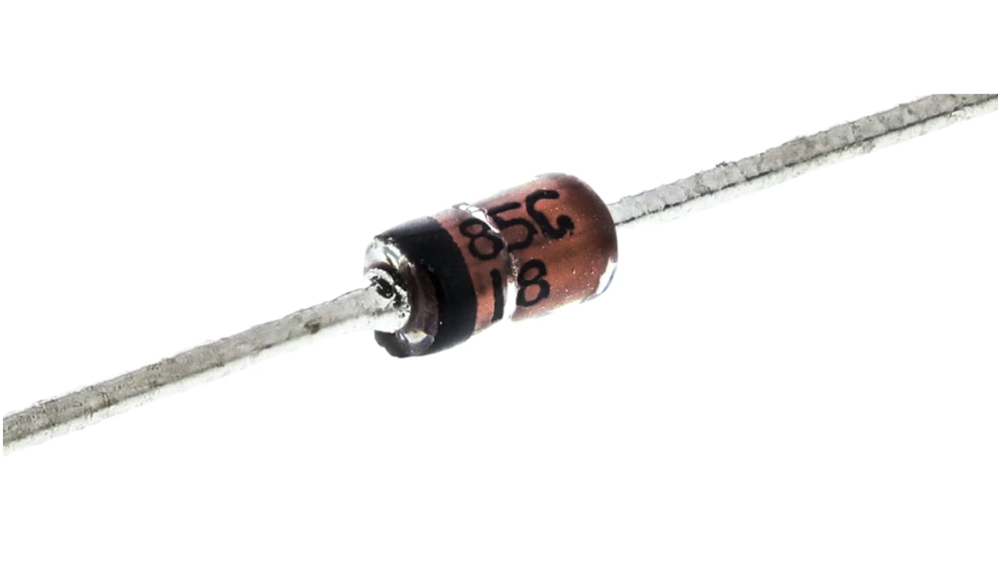 onsemi, 18V Zener Diode 5% 1 W Through Hole 2-Pin DO-41