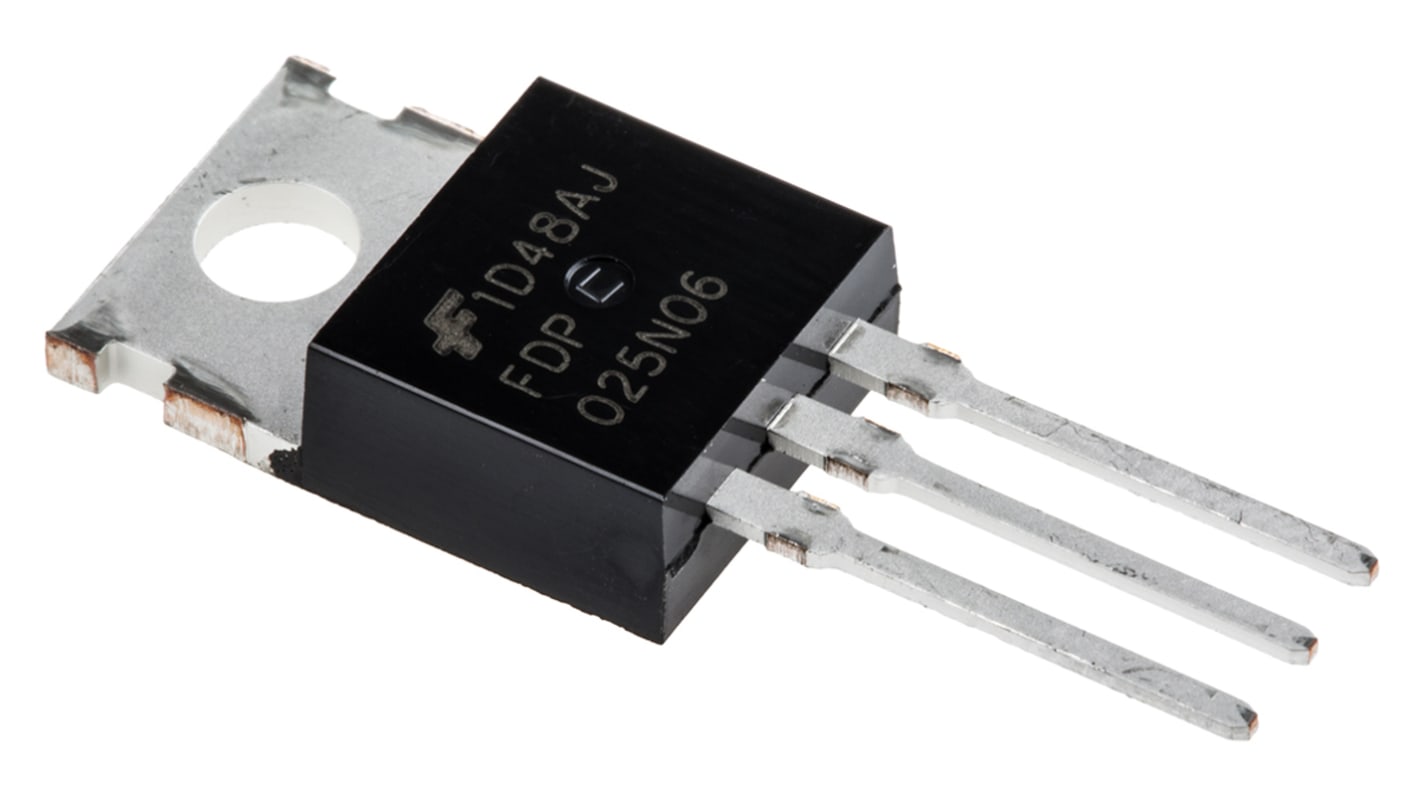 onsemi PowerTrench FDP025N06 N-Kanal, THT MOSFET 60 V / 265 A 395 W, 3-Pin TO-220