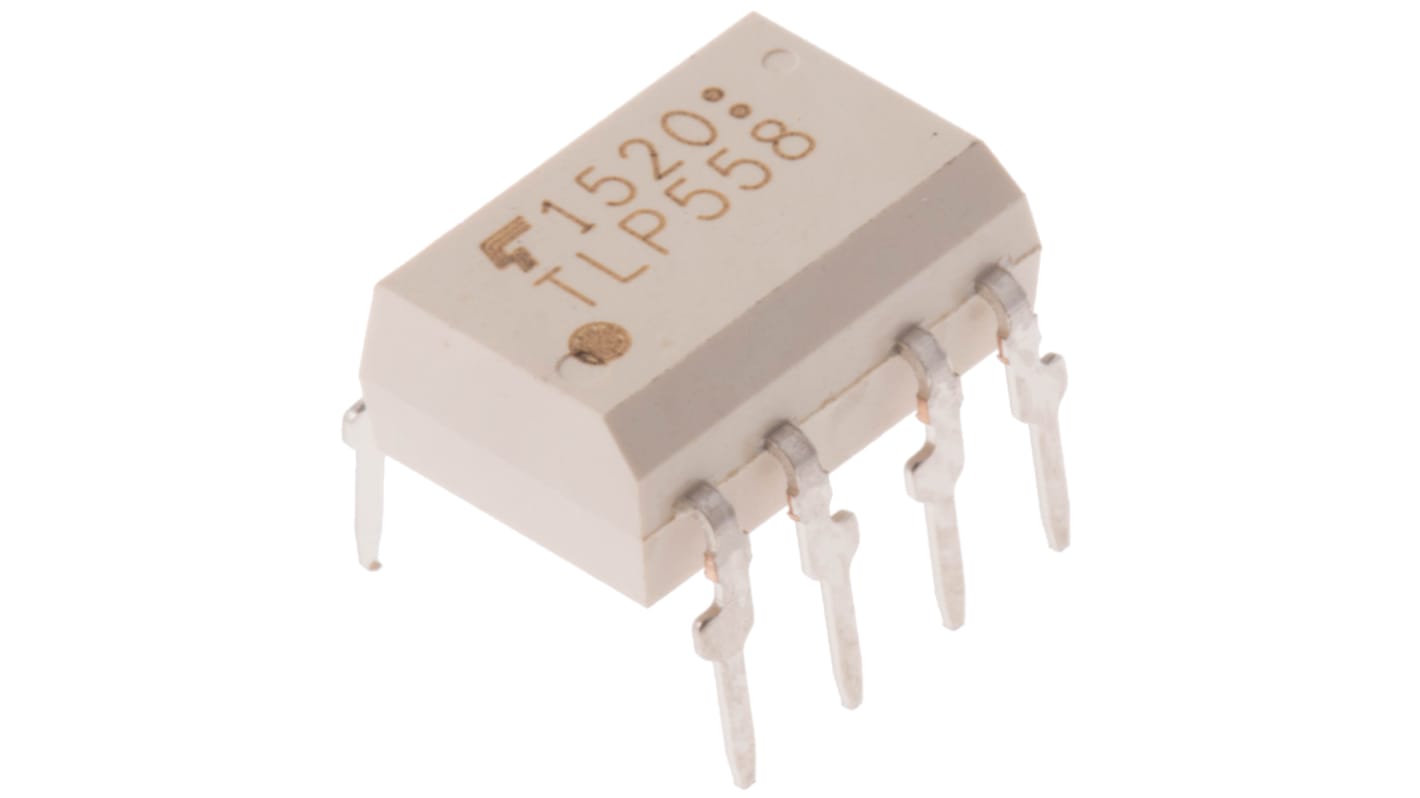 Optoacoplador Toshiba TLP de 1 canal, Vf= 1.7V, Viso= 2,5 kVrms, IN. DC, OUT. Puerta Lógica, mont. pasante, encapsulado