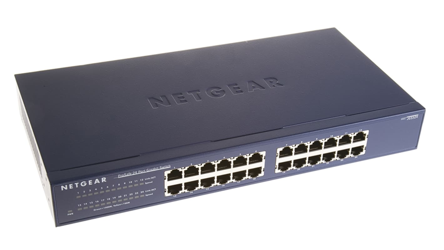 Netgear Nem 24 Port, Asztali számítógép 10/100/1000Mbit/s Gigabit 24 0 Nem felügyelt