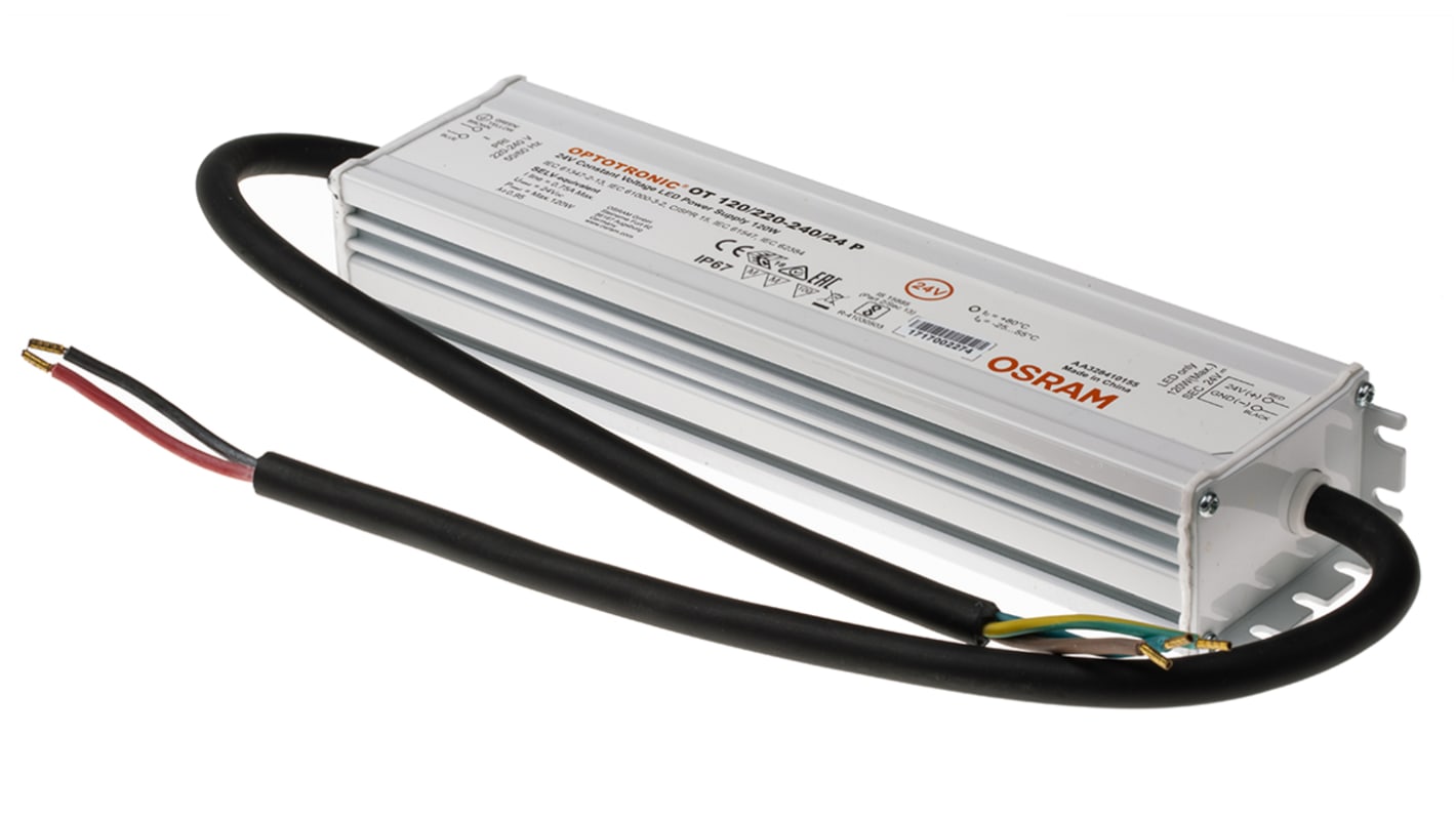 Osram LED meghajtó áramkör OT 120/220-240/24 P, kimeneti fesz,: 24V, 5A, 120W IP67, állandó feszültség