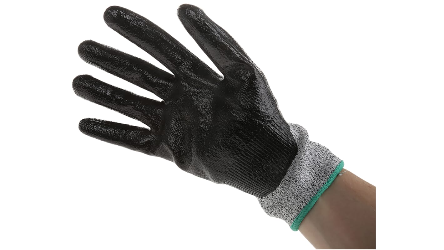 Guantes de trabajo de Nitrilo Gris Polyco Healthline serie Matrix, talla 8, con recubrimiento de Espuma de nitrilo