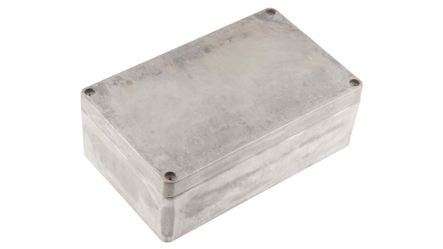 RS PRO Silver Die Cast Aluminium Enclosure, IP66, Silver Lid, 260 x 160 x 90mm