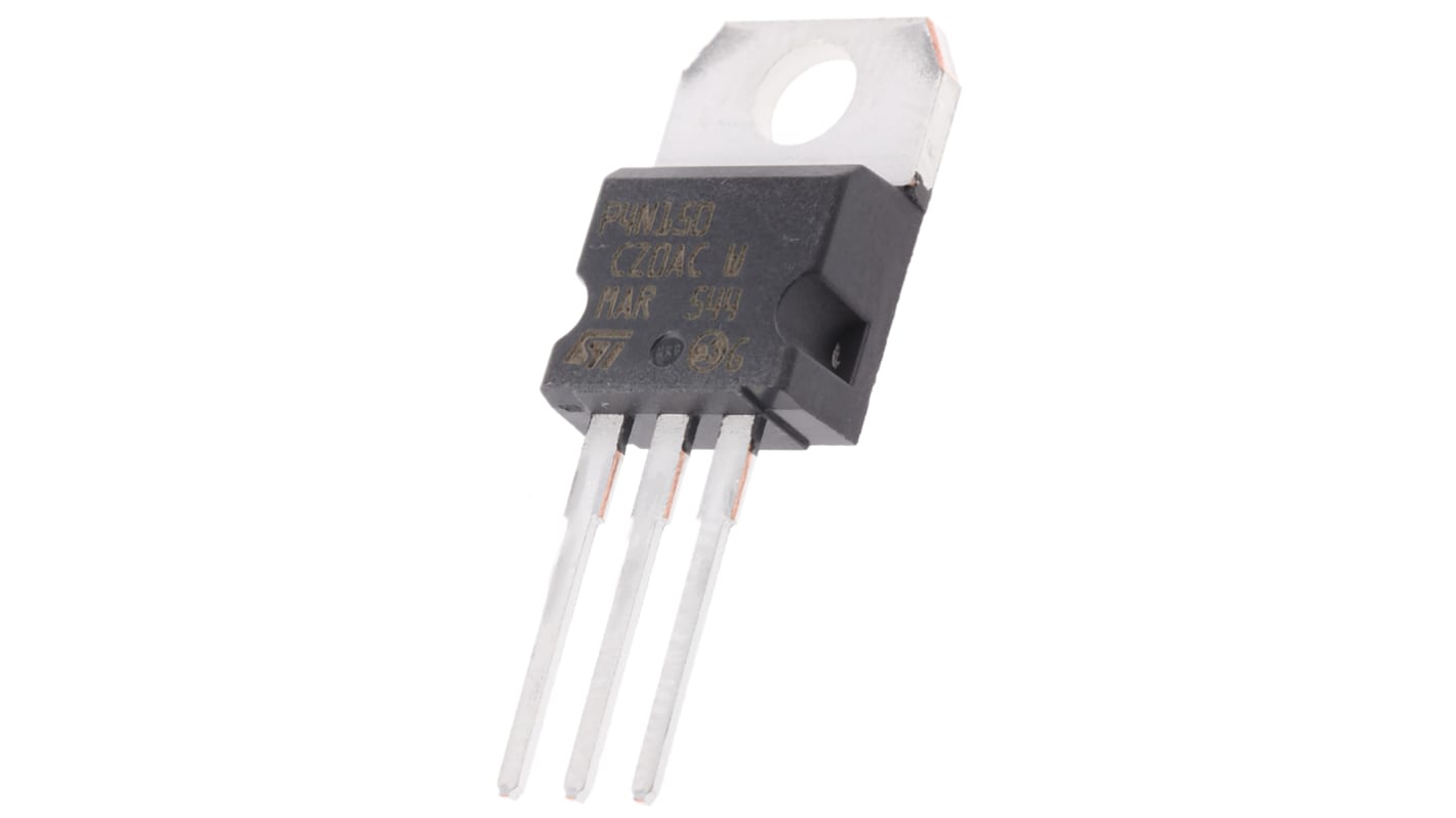 MOSFET STMicroelectronics STP4N150, VDSS 1.500 V, ID 4 A, TO-220 de 3 pines, , config. Simple