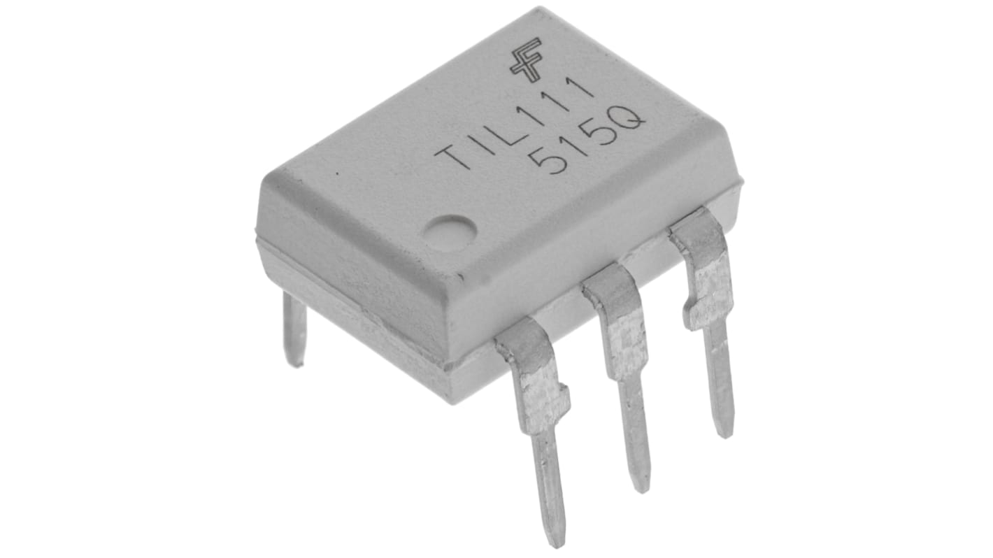 Optoacoplador onsemi TIL de 1 canal, Vf= 1.4V, Viso= 7,5 kVrms, IN. DC, OUT. Transistor, mont. pasante, encapsulado