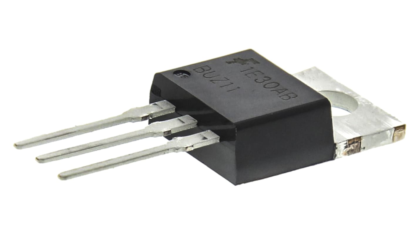 N-Channel MOSFET, 30 A, 50 V, 3-Pin TO-220AB onsemi BUZ11-NR4941