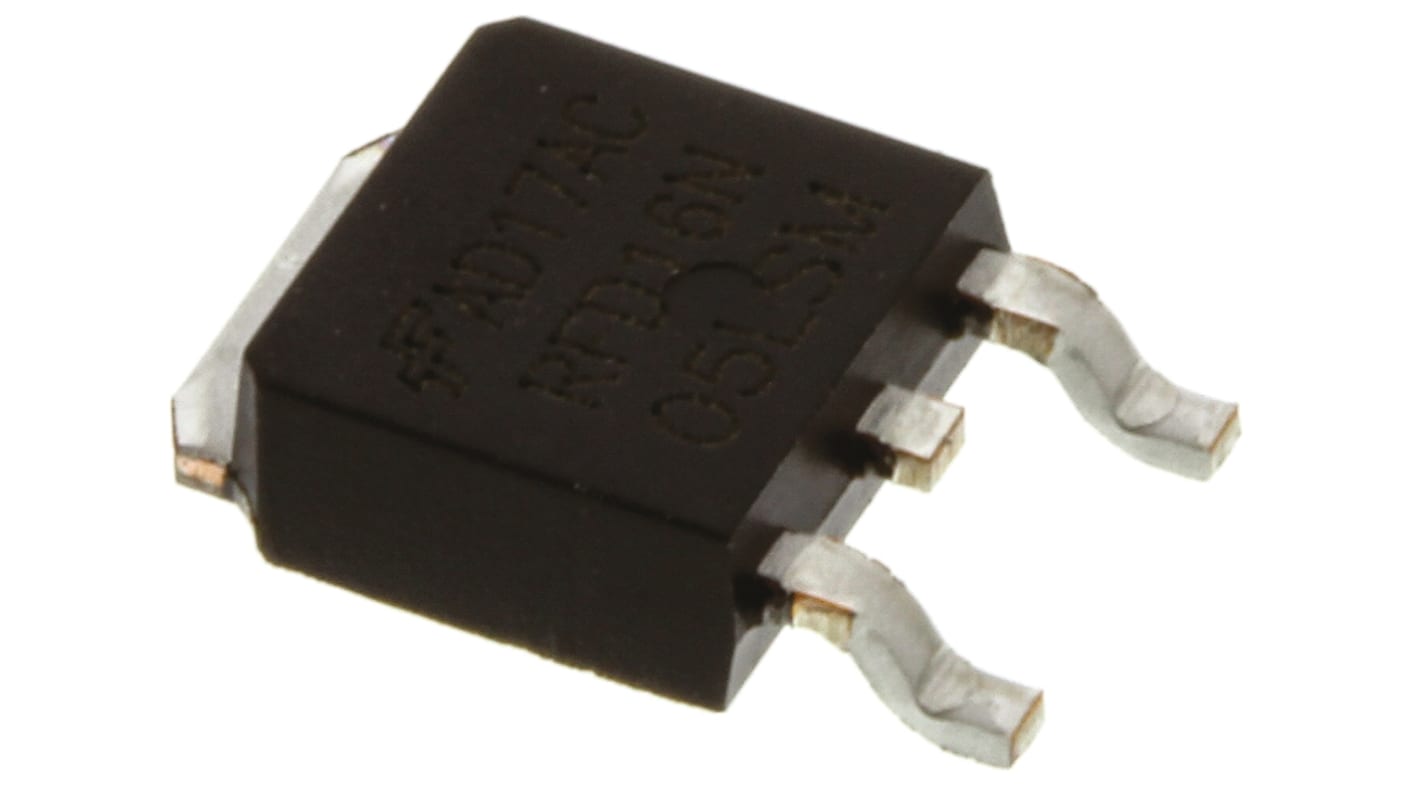 onsemi Nチャンネル MOSFET50 V 16 A 表面実装 パッケージDPAK (TO-252) 3 ピン