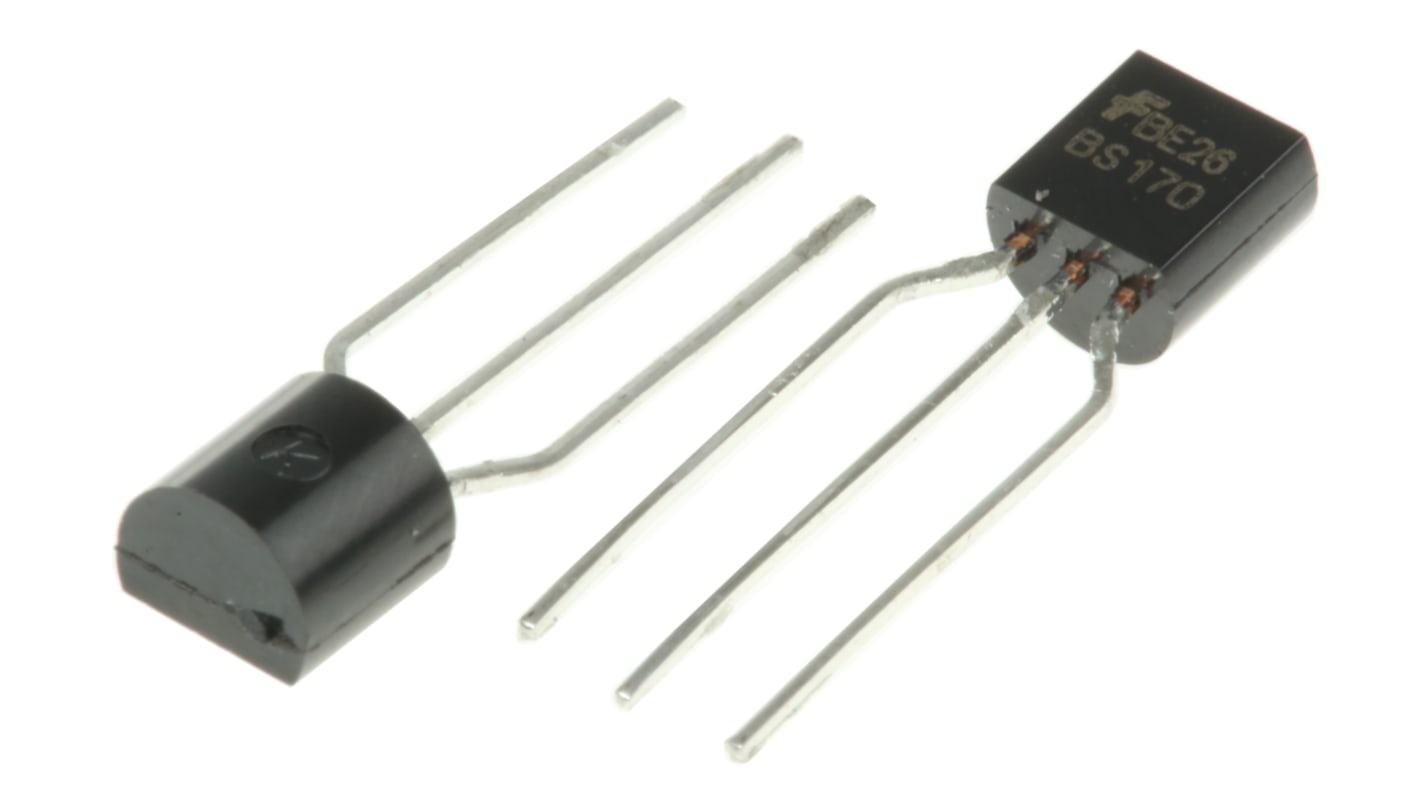 N-Channel MOSFET, 500 mA, 60 V, 3-Pin TO-92 Fairchild BS170_D26Z