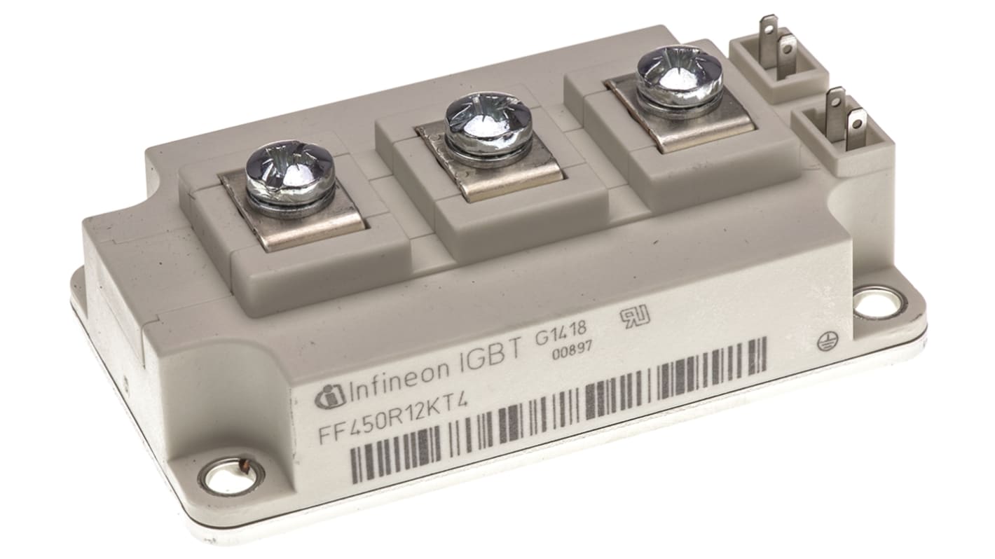 Infineon Nチャンネル IGBTモジュール 1200 V 580 A, 3-Pin 62 mmモジュール シリーズ