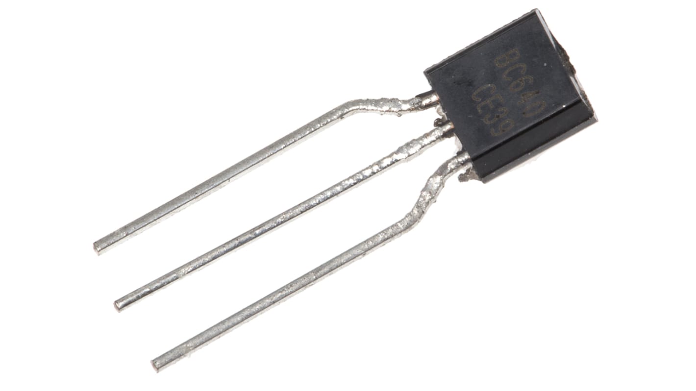 onsemi BC640TA THT, PNP Transistor –100 V / -1 A 100 MHz, TO-92 3-Pin