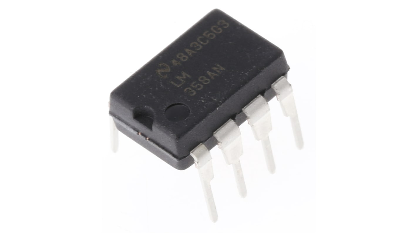 Texas Instruments オペアンプ, スルーホール, 2回路, ±2電源, 単一電源, LM358AN/NOPB