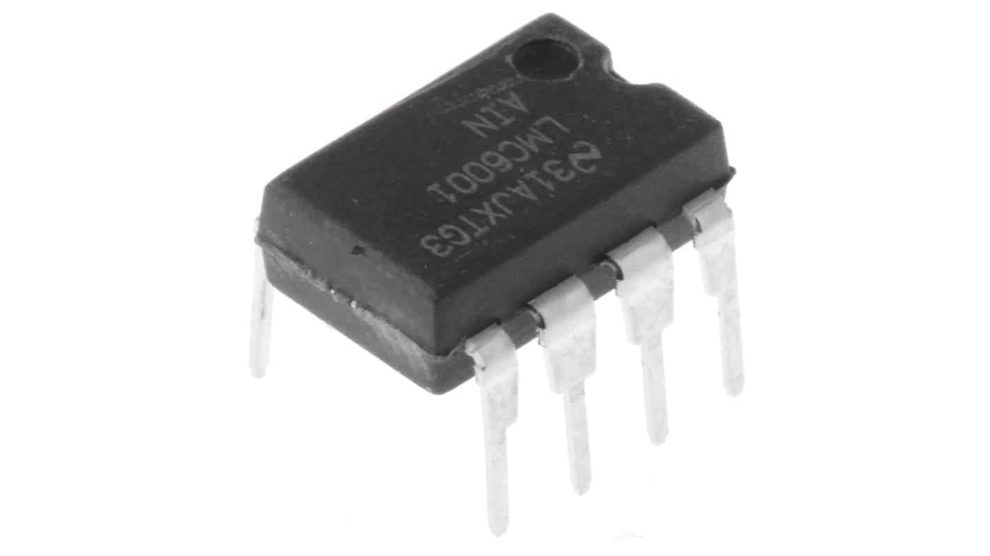 Texas Instruments オペアンプ, スルーホール, 1回路, 単一電源, LMC6001AIN/NOPB