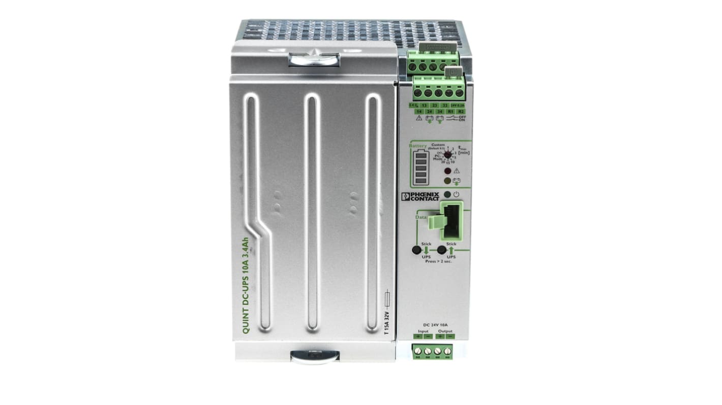 Phoenix Contact 18 → 30V dc Input DIN Rail Uninterruptible Power Supply,  QUINT-UPS