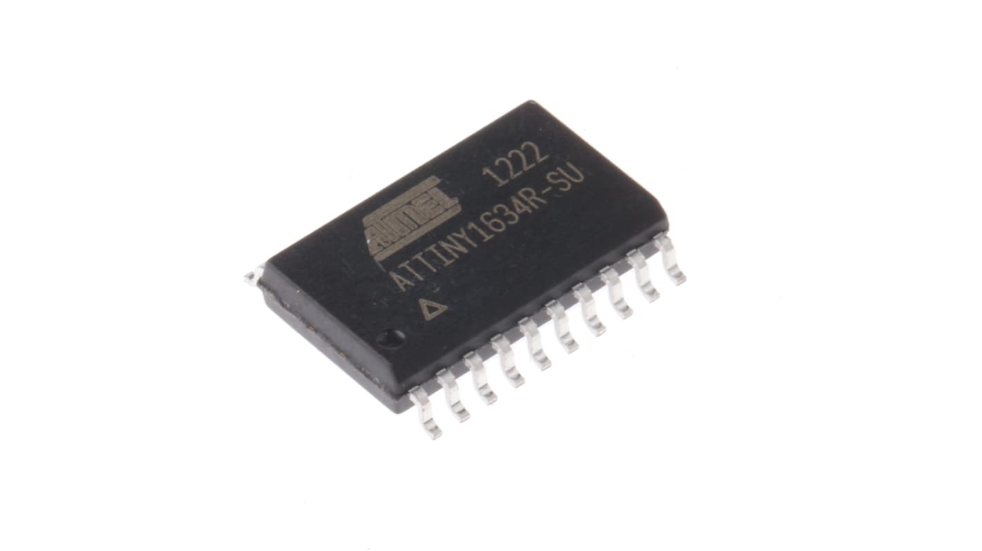 Microchip ATTINY1634R-SU, 8bit AVR Microcontroller, ATtiny1643, 12MHz, 16 kB, 256 B Flash, 20-Pin SOIC