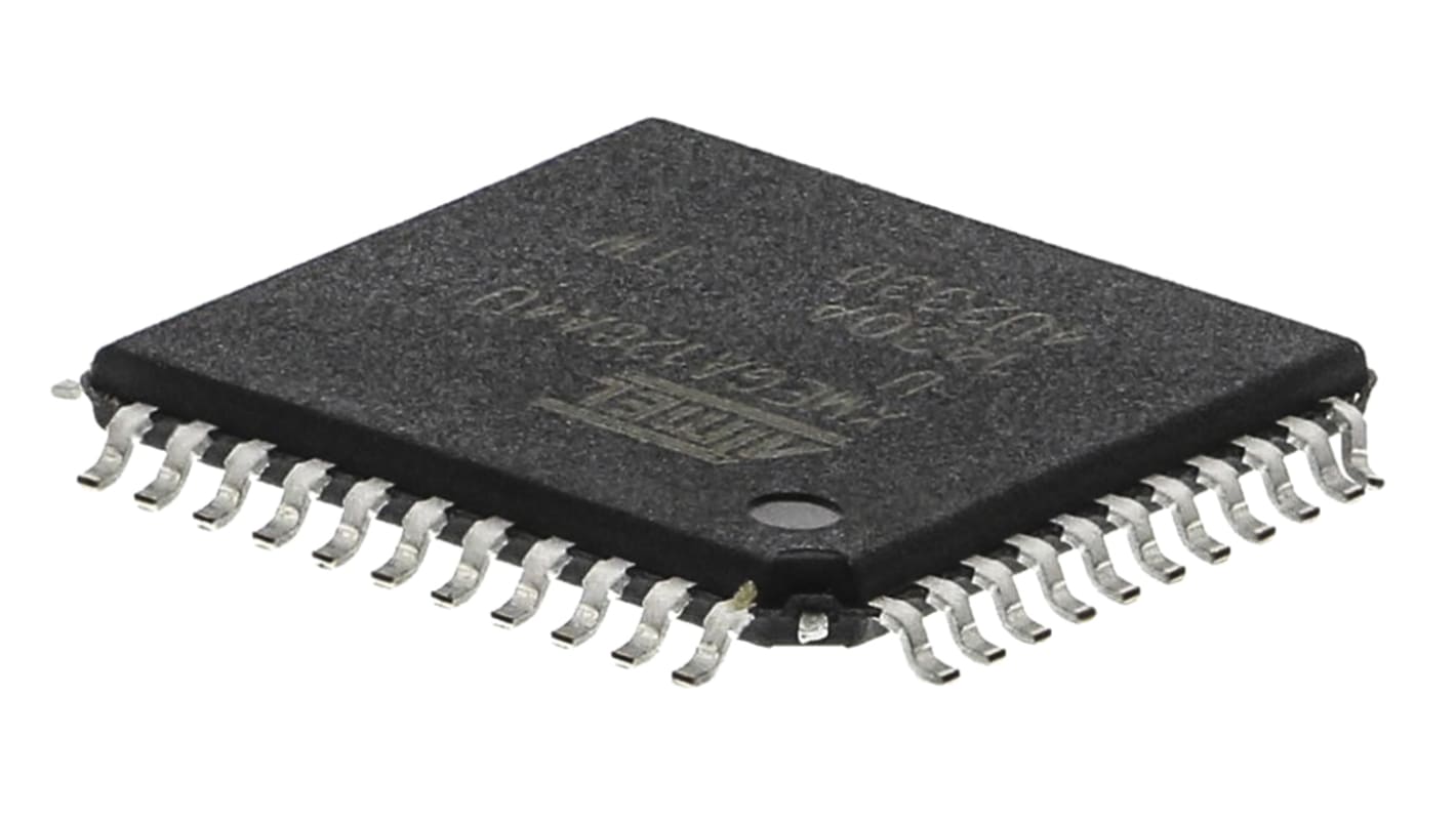 Microchip ATXMEGA128A4U-AU, 8 bit, 16 bit AVR Microcontroller, AVR Xmega, 32MHz, 2 kB, 132 kB Flash, 44-Pin TQFP