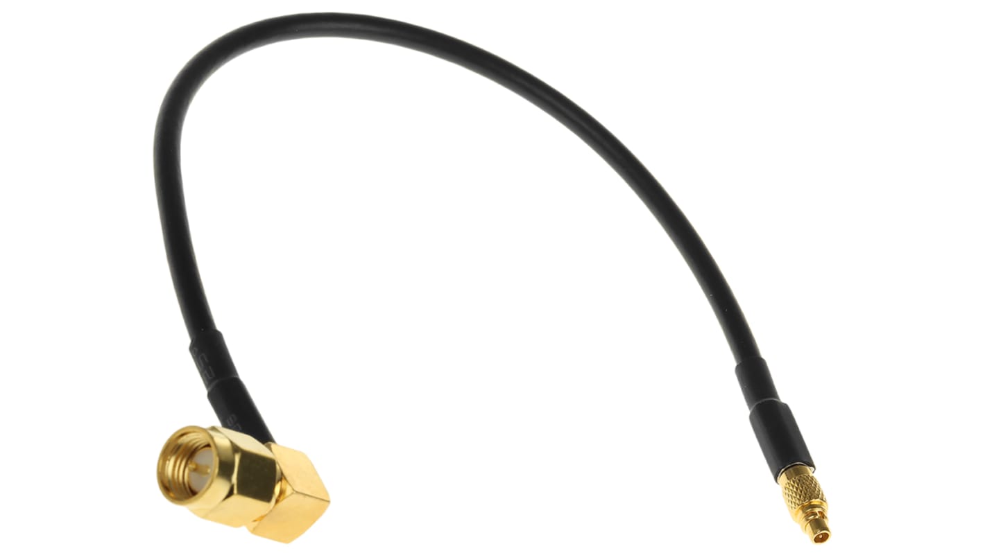 Koaxiální kabel, Černá, A: SMA, B: MMCX 200mm RF Solutions S koncovkou