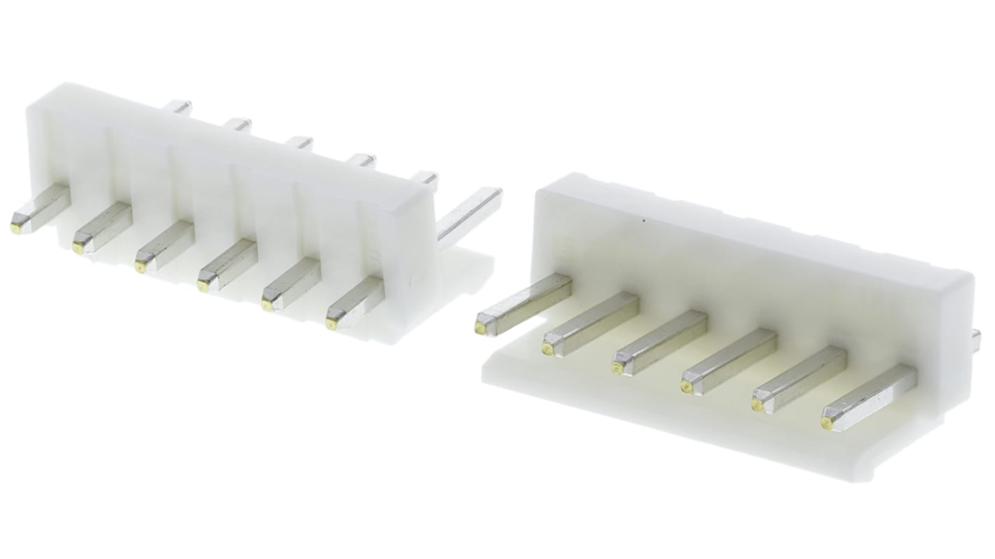 JST VH Series Top Entry Through Hole PCB Header, 6 Contact(s), 3.96mm Pitch, 1 Row(s), Shrouded